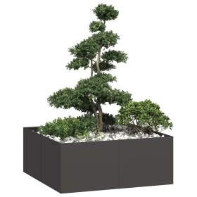 Jardinera acero negro 100x100x40 cm de , Maceteros y jardineras - Ref: Foro24-860815, Precio: 129,57 €, Descuento: %