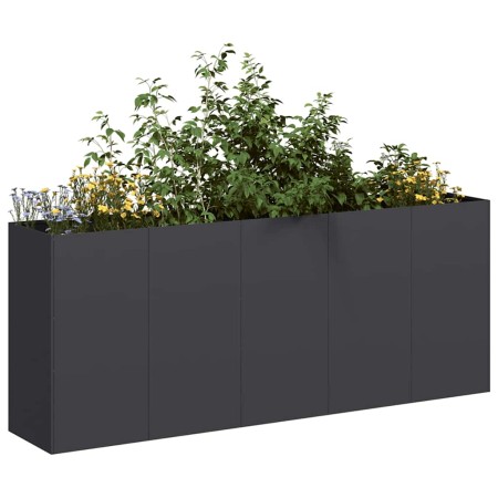 Jardinera de acero laminado en frío negro 200x40x80 cm von , Töpfe und Pflanzgefäße - Ref: Foro24-860724, Preis: 267,13 €, Ra...