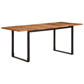 Mesa de comedor 180x90x75 cm madera maciza acacia