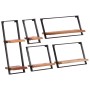 Estantes de pared 5 unidades madera maciza acacia | Foro24.es | Tu tienda online para hogar, jardín y más Foro24.es