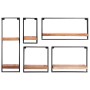 Estantes de pared 5 unidades madera maciza acacia | Foro24.es | Tu tienda online para hogar, jardín y más Foro24.es