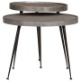 Mesa de centro 2 uds madera contrachapada plateada | Foro24.es | Tu tienda online para hogar, jardín y más Foro24.es