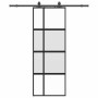 Puerta corredera con herrajes negro 76x205 cm vidrio templado | Foro24.es | Tu tienda online para hogar, jardín y más Foro24.es