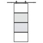 Puerta corredera con herrajes negro 76x205 cm vidrio templado | Foro24.es | Tu tienda online para hogar, jardín y más Foro24.es
