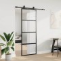 Puerta corredera con herrajes negro 76x205 cm vidrio templado | Foro24.es | Tu tienda online para hogar, jardín y más Foro24.es