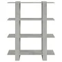 Estantería/divisor de espacios gris hormigón 100x30x123,5 cm de vidaXL, Librerías y estanterías - Ref: Foro24-811542, Precio:...