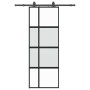 Puerta corredera con herrajes negro 76x205 cm vidrio templado | Foro24.es | Tu tienda online para hogar, jardín y más Foro24.es