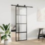 Puerta corredera con herrajes negro 76x205 cm vidrio templado | Foro24.es | Tu tienda online para hogar, jardín y más Foro24.es