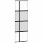 Puerta corredera con herrajes negro 76x205 cm vidrio templado | Foro24.es | Tu tienda online para hogar, jardín y más Foro24.es