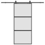 Puerta corredera con herrajes negro 90x205 cm vidrio templado von , Türen - Ref: Foro24-3375955, Preis: 268,22 €, Rabatt: %