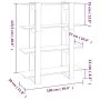 Concrete gray 100x30x123.5 cm shelf/space divider by vidaXL, Bookcases and shelves - Ref: Foro24-811542, Price: 43,85 €, Disc...