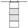 Puerta corredera con herrajes negro 76x205 cm vidrio templado | Foro24.es | Tu tienda online para hogar, jardín y más Foro24.es