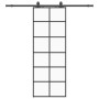 Puerta corredera con juego herrajes negro 76x205 cm ESG vidrio by , Doors - Ref: Foro24-3375850, Price: 238,72 €, Discount: %