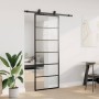 Puerta corredera con juego herrajes negro 76x205 cm ESG vidrio | Foro24.es | Tu tienda online para hogar, jardín y más Foro24.es