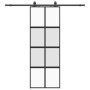 Puerta corredera con herrajes negro 76x205 cm vidrio templado | Foro24.es | Tu tienda online para hogar, jardín y más Foro24.es