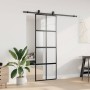 Puerta corredera con herrajes negro 76x205 cm vidrio templado | Foro24.es | Tu tienda online para hogar, jardín y más Foro24.es
