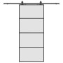 Puerta corredera con set herrajes negro 90x205 cm vidrio ESG by , Doors - Ref: Foro24-3375859, Price: 277,01 €, Discount: %