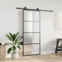 Puerta corredera con set herrajes negro 90x205 cm vidrio ESG by , Doors - Ref: Foro24-3375859, Price: 277,01 €, Discount: %