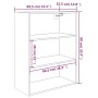 Weißer Wandschrank 69,5 x 32,5 x 90 cm von vidaXL, Sideboards - Ref: Foro24-812312, Preis: 61,78 €, Rabatt: %