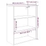 White wall hanging cabinet 69.5x32.5x90 cm by vidaXL, Sideboards - Ref: Foro24-812312, Price: 60,25 €, Discount: %