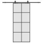 Puerta corredera con set herrajes negro 90x205 cm vidrio ESG | Foro24.es | Tu tienda online para hogar, jardín y más Foro24.es