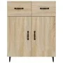 Aparador de madera de ingeniería roble Sonoma 69,5x34x90 cm de vidaXL, Aparadores - Ref: Foro24-812198, Precio: 95,58 €, Desc...
