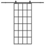 Puerta corredera con set herrajes negro 90x205 cm vidrio ESG by , Doors - Ref: Foro24-3375934, Price: 250,30 €, Discount: %