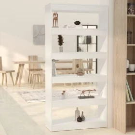 White engineered wood shelf/divider 80x30x166 cm by vidaXL, Bookcases and shelves - Ref: Foro24-811718, Price: 79,44 €, Disco...