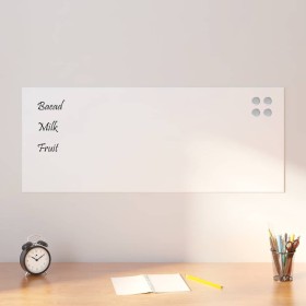 Pizarra magnética de pared vidrio templado blanco 100x40 cm by , White boards - Ref: Foro24-4008629, Price: 37,20 €, Discount: %