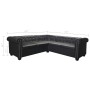 Sofá esquinero Chesterfield de 5 plazas de piel sintética negra | Foro24.es | Tu tienda online para hogar, jardín y más Foro24.es