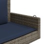 Banco columpio con cojines gris 119x56x48 cm ratán sintético | Foro24.es | Tu tienda online para hogar, jardín y más Foro24.es
