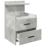 Mesitas de noche 2 unidades con 2 cajones gris hormigón 40x36,5x62 cm | Foro24.es | Tu tienda online para hogar, jardín y más Foro24.es