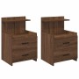 Mesitas de noche 2 unidades con 2 cajones roble marrón 40x36,5x62 cm | Foro24.es | Tu tienda online para hogar, jardín y más Foro24.es