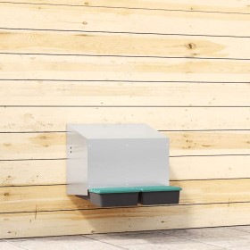 Nido para gallinas con 2 compartimentos de acero