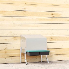 Nido para gallinas con 2 compartimentos y patas de acero galvanizado by , Cages and habitats for small animals - Ref: Foro24-...