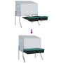Nido para gallinas con 2 compartimentos y patas de acero galvanizado by , Cages and habitats for small animals - Ref: Foro24-...