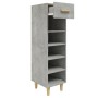 Schuhschrank aus grauem Beton-Sperrholz 30x35x105 cm von vidaXL, Schuhregale und Schuhorganisatoren - Ref: Foro24-812802, Pre...