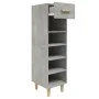 Schuhschrank aus grauem Beton-Sperrholz 30x35x105 cm von vidaXL, Schuhregale und Schuhorganisatoren - Ref: Foro24-812802, Pre...