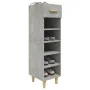 Mueble zapatero madera contrachapada gris hormigón 30x35x105 cm de vidaXL, Zapateros y organizadores de calzado - Ref: Foro24...