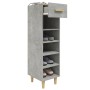 Schuhschrank aus grauem Beton-Sperrholz 30x35x105 cm von vidaXL, Schuhregale und Schuhorganisatoren - Ref: Foro24-812802, Pre...