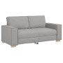 Sofá de 2 plazas de tela gris nube, 140 cm