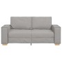 Sofá de 2 plazas de tela gris nube, 140 cm