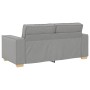 Sofá de 2 plazas de tela gris nube, 140 cm