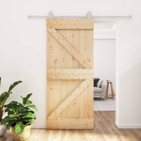 Puerta corredera con herrajes madera maciza de pino 90x210 cm von , Türen - Ref: Foro24-3203102, Preis: 193,96 €, Rabatt: %