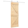 Puerta corredera con herrajes madera maciza de pino 70x210 cm de , Puertas - Ref: Foro24-3203098, Precio: 172,50 €, Descuento: %
