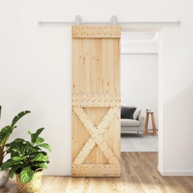 Puerta corredera con herrajes madera maciza de pino 70x210 cm von , Türen - Ref: Foro24-3203116, Preis: 176,30 €, Rabatt: %