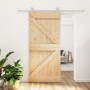 Puerta corredera con herrajes madera maciza de pino 95x210 cm by , Doors - Ref: Foro24-3203100, Price: 218,62 €, Discount: %