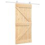 Puerta corredera con herrajes madera maciza de pino 95x210 cm by , Doors - Ref: Foro24-3203100, Price: 218,62 €, Discount: %