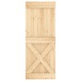 Puerta corredera con herrajes madera maciza de pino 80x210 cm by , Doors - Ref: Foro24-3202999, Price: 168,89 €, Discount: %