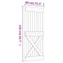 Puerta corredera con herrajes madera maciza de pino 80x210 cm by , Doors - Ref: Foro24-3203039, Price: 184,97 €, Discount: %